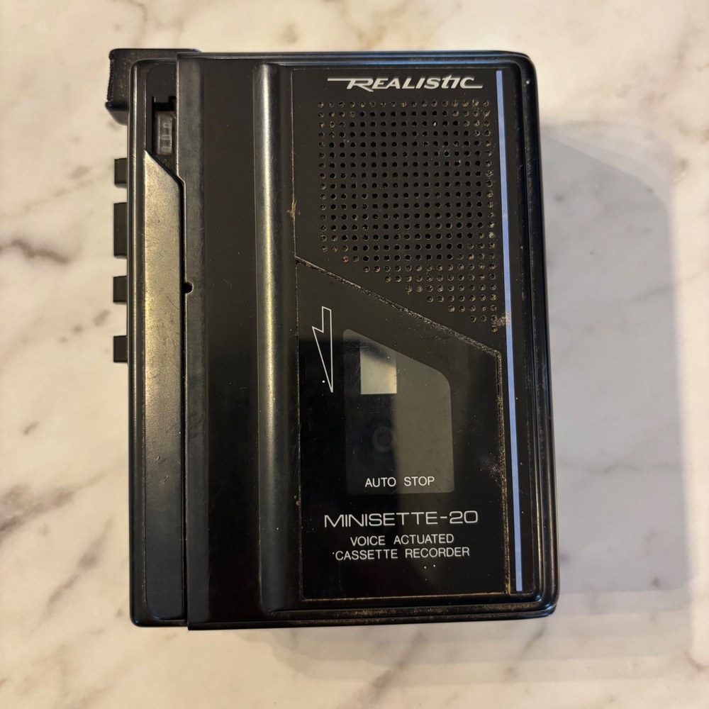 Realistic Minisette-20 Voice Actuated Cassette Recorder 14-1055 Radio ShackBlack